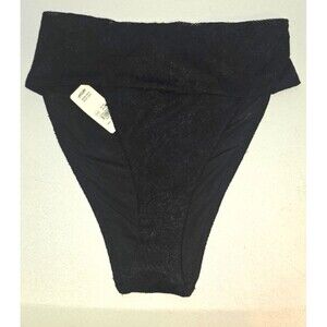 Aerie Black High Cut Cheeky Swim Bathing Suit Bottom Medium M NEW $29.95